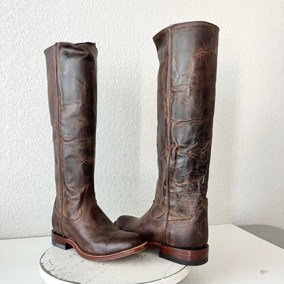 Rod Patrick Womens Cowboy Boots 9 Brown Leather Round Toe Tall Western Cowgirl - Picture 11 of 11